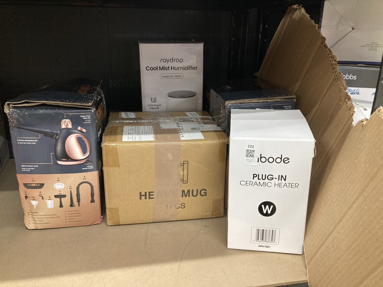 Lot 222  
            Edinburgh SR34 - Delivery Only 

                
QUANTITY OF  ITEMS TO INCLUDE TOWER THS 10 HANDHELD STEAM CLEANER WITH 9 ACCESSOR...