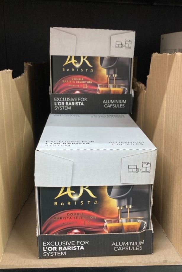 Lot 235  
            Edinburgh SR34 - Delivery Only 

                
3 X PACKS OF L'OR DOUBLE BARISTA SELECTION XXL ALUMINIUM COFFEE CAPSULES (5 X 10 ...
