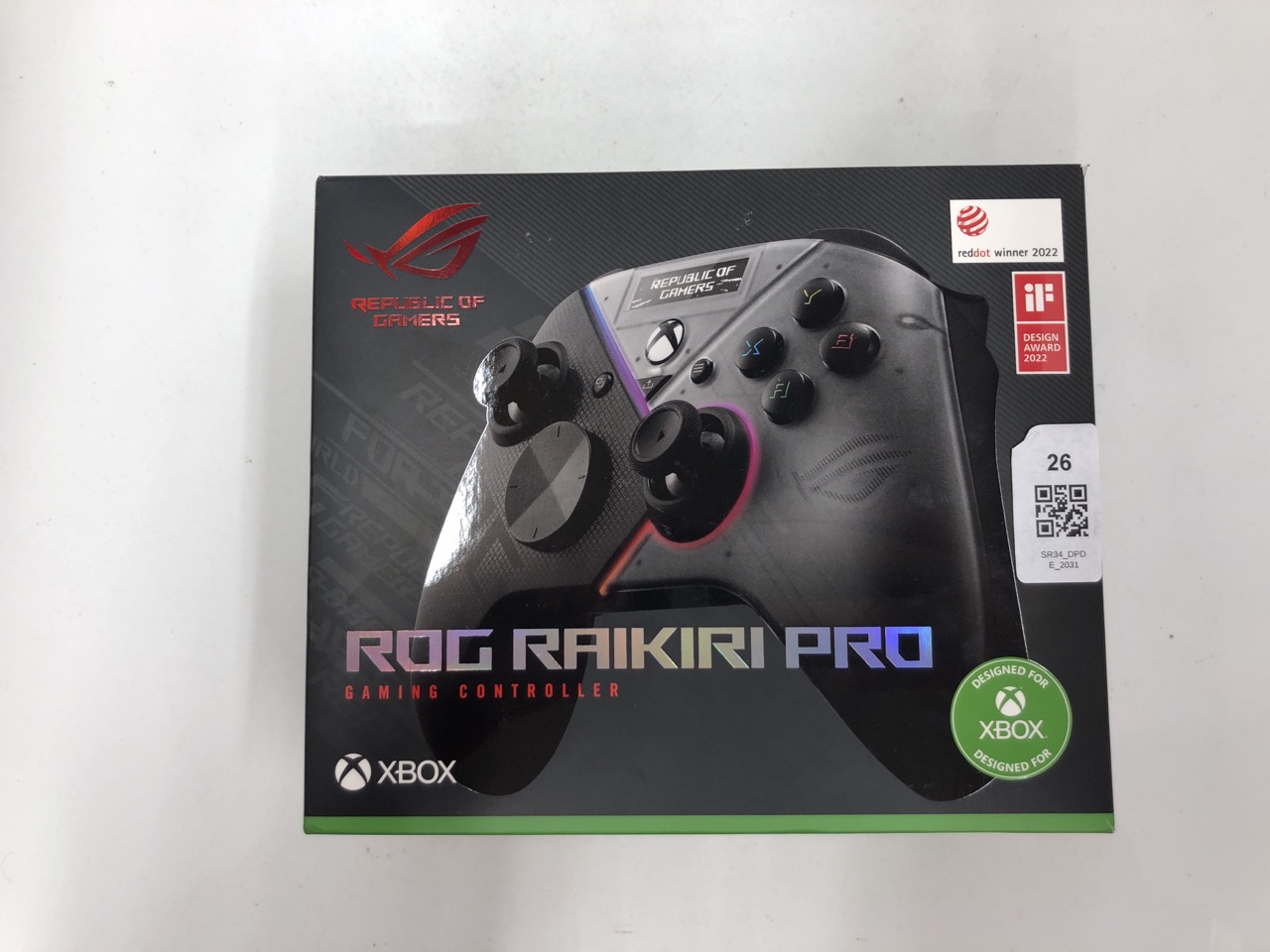 Lot 26  
            Edinburgh SR34 - Delivery Only 

                
ROG RAIKIRI PRO GAMING CONTROLLER:: LOCATION - TOP 50 RACK