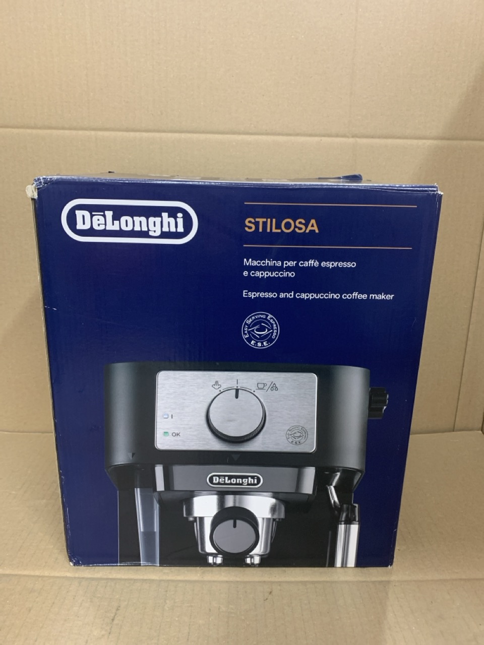 Lot 274  
            Edinburgh SR34 - Delivery Only 

                
DELONGHI STILOSA ESPRESSO AND CAPPUCCINO COFFEE MAKER : LOCATION - RACK B