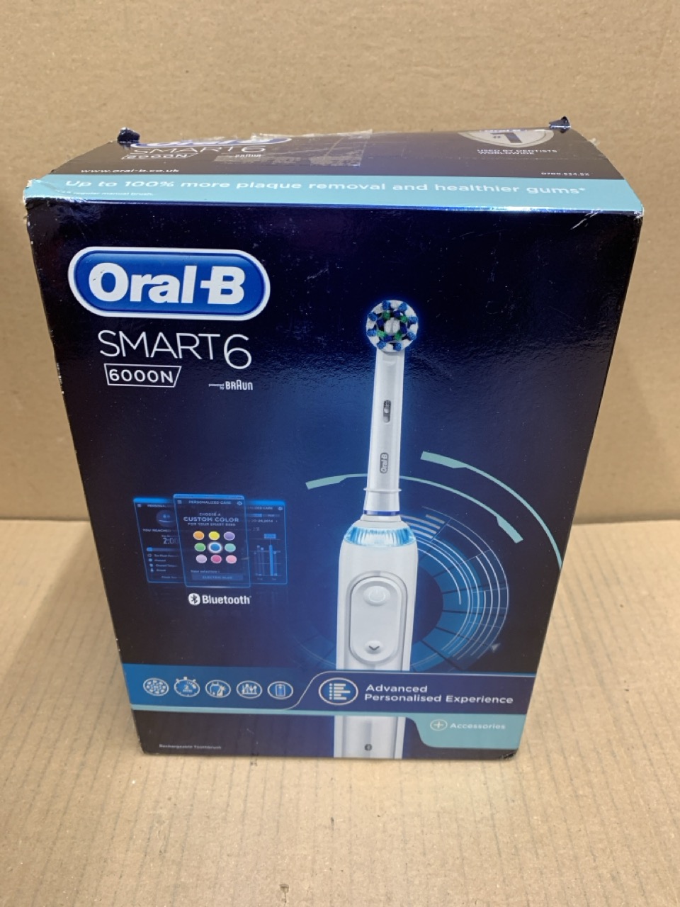 Lot 302  
            Edinburgh SR34 - Delivery Only 

                
ORAL-B SMART 6 ELECTRIC TOOTHBRUSHES FOR ADULTS, APP CONNECTED HANDLE,  5 MODES, ...