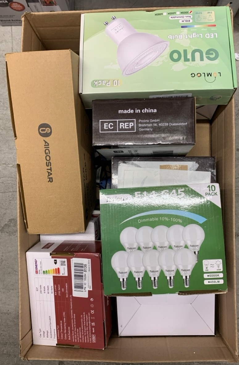 Lot 307  
            Edinburgh SR34 - Delivery Only 

                
QUANTITY OF  ITEMS TO INCLUDE E14 DIMMABLE LED BULB, 5W COOL WHITE 6000K SMALL ED...