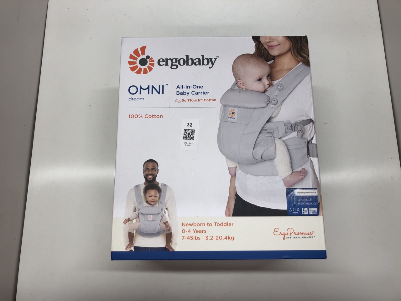 Lot 32  
            Edinburgh SR34 - Delivery Only 

                
ERGOBABY OMNI DREAM COTTON BABY CARRIER NEWBORN TO TODDLER - BREATHABLE BABY CARR...