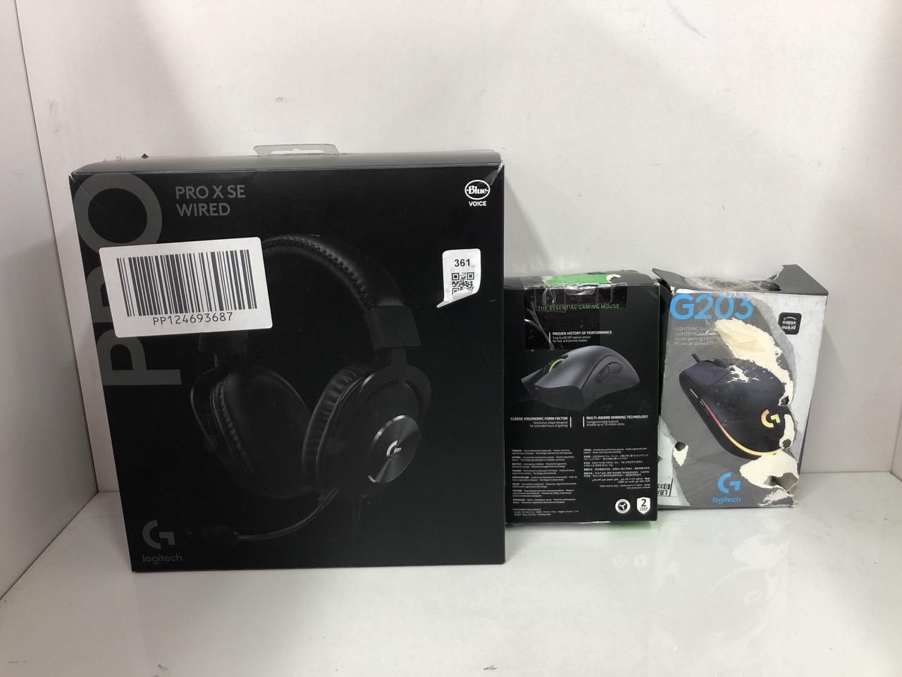Lot 361  
            Edinburgh SR34 - Delivery Only 

                
QUANTITY OF TECH & GAMING ITEMS TO INCLUDE LOGITECH G PRO X SE WIRED GAMING HEADS...