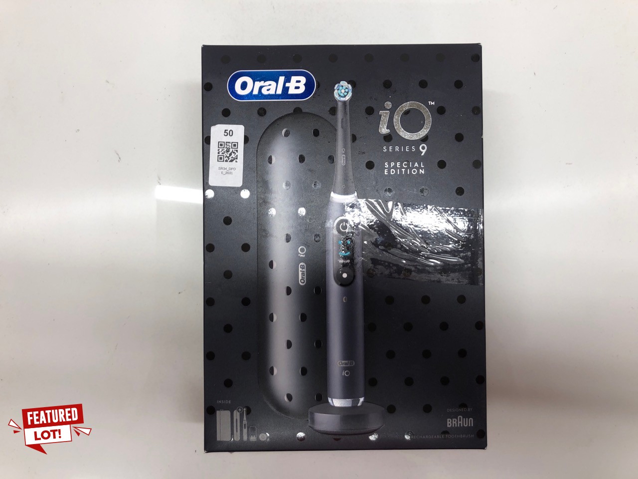 Lot 50  
            Edinburgh SR34 - Delivery Only 

                
ORAL-B IO9 ELECTRIC TOOTHBRUSHES FOR ADULTS, APP CONNECTED HANDLE, 7 MODES, 2 PIN...