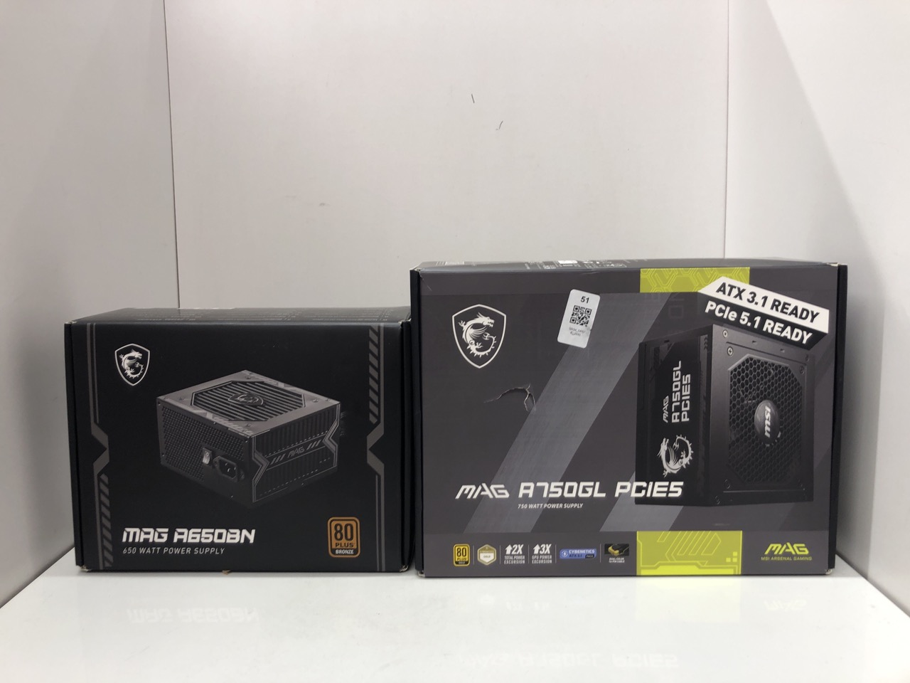 Lot 51  
            Edinburgh SR34 - Delivery Only 

                
MSI MAG A650BN POWER SUPPLY UNIT, UK PLUG - 650W, 80 PLUS BRONZE CERTIFIED, ATX P...