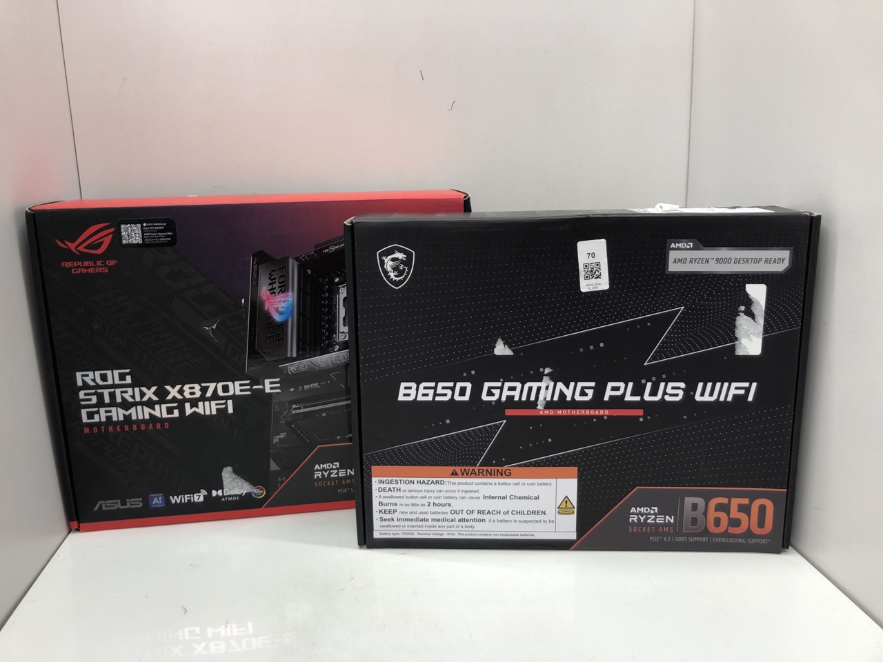 Lot 70  
            Edinburgh SR34 - Delivery Only 

                
MSI B650 GAMING PLUS WIFI MOTHERBOARD, ATX - SUPPORTS AMD RYZEN 9000 / 8000 / 700...