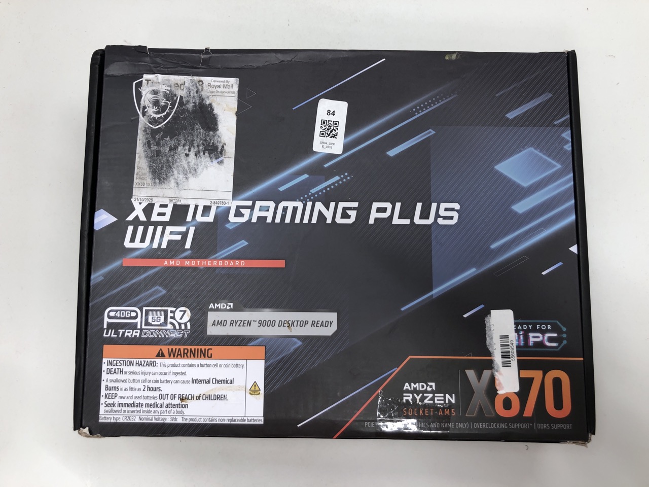 Lot 84  
            Edinburgh SR34 - Delivery Only 

                
X870 GAMING PLUS WIFI MOTHERBOARD: LOCATION - RACK A