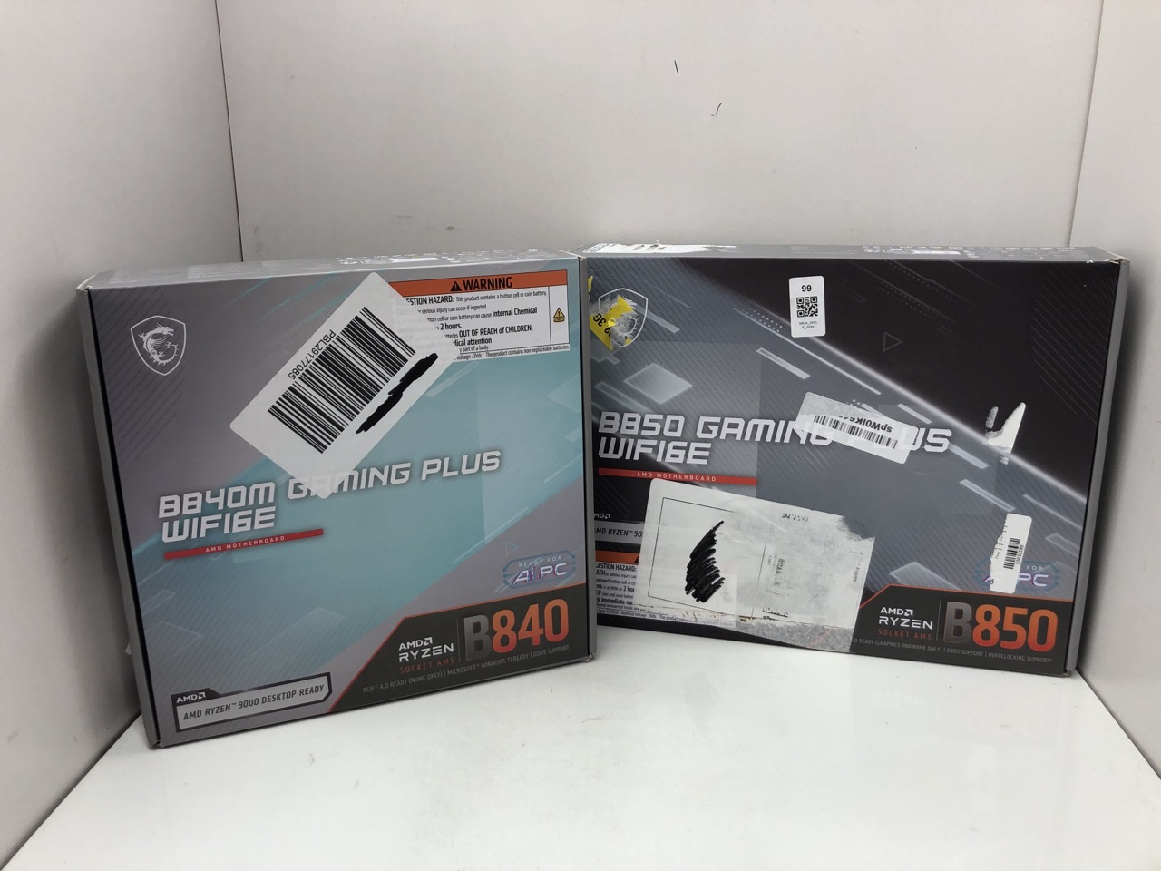 Lot 99  
            Edinburgh SR34 - Delivery Only 

                
MSI B840M GAMING PLUS WIFI 6E MOTHERBOARD, MATX - SUPPORTS AMD RYZEN 9000/8000 / ...