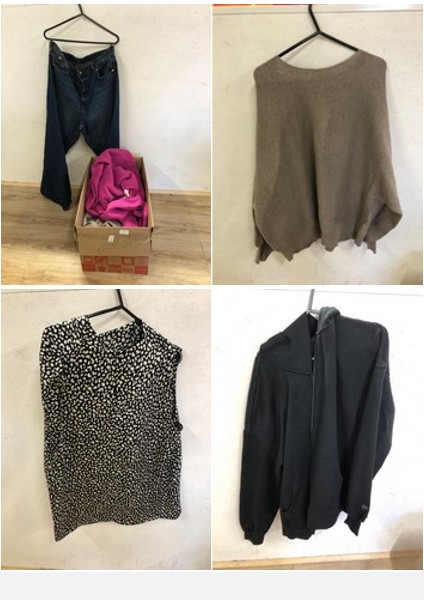 Lot 117  
            Edinburgh SR24 - Delivery Only 

                
1 X BOX OF LADIES CLOTHING TO INCLUDE BLACK ZIPPER UK SIZE M : LOCATION - A RACK