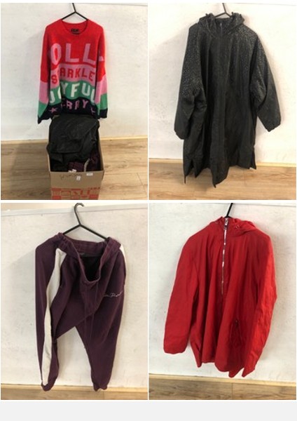 Lot 125  
            Edinburgh SR24 - Delivery Only 

                
1 X BOX OF LADIES CLOTHING TO INCLUDE PURPLE JOGGERS UK SIZE XL: LOCATION - A RACK