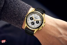 Lot 13  
            Edinburgh SR24 - Delivery Only 

                
GAMAGES OF LONDON LIMITED EDITION HAND ASSEMBLED MARLOWE MECHANICAL QUARTZ GOLD W...