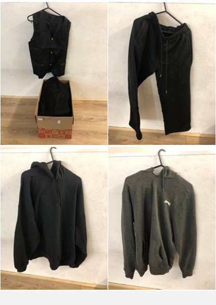 Lot 150  
            Edinburgh SR24 - Delivery Only 

                
1 X BOX OF MENS CLOTHING TO INCLUDE SLAZENGER GREY HOODIE UK SIZE L: LOCATION - B...
