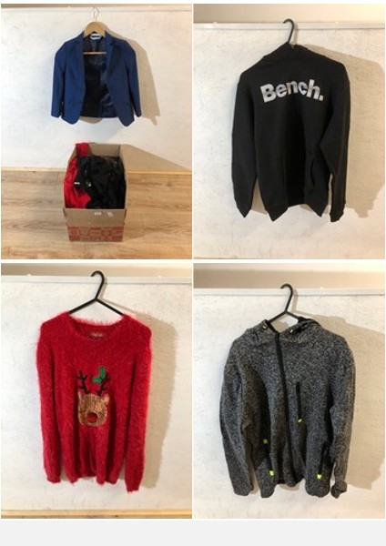 Lot 177  
            Edinburgh SR24 - Delivery Only 

                
1 X BOX OF MENS CLOTHING TO INCLUDE BLACK BENCH HOODIE UK 13-14: LOCATION - B RACK