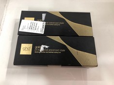 Lot 198  
            Edinburgh SR24 - Delivery Only 

                
2 X GHD GOLD HAIR STRAIGHTENER & STYLER IN BLACK - PROFESSIONAL STYLING, FOR SLEE...