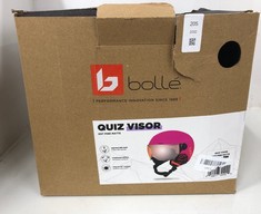 Lot 205  
            Edinburgh SR24 - Delivery Only 

                
BOLLÉ - QUIZ VISOR, HOT PINK MATTE, ORANGE GUN VISOR CAT. 2, SMALL, SNOW HELMETS,...