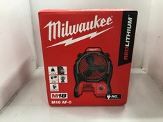 Lot 214  
            Edinburgh SR24 - Delivery Only 

                
MILWAUKEE M18 JOBSITE FAN, BLACK|RED AND BLACK|RED.: LOCATION - C RACK