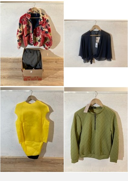 Lot 227  
            Edinburgh SR24 - Delivery Only 

                
1 X BOX OF WOMEN'S CLOTHING TO INCLUDE BOARD ANGLES GREY JACKET UK 14: LOCATION -...