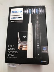 Lot 233  
            Edinburgh SR24 - Delivery Only 

                
PHILIPS SONICARE DIAMONDCLEAN 9000 ELECTRIC TOOTHBRUSH, SONIC TOOTHBRUSH WITH APP...