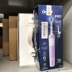 Lot 257  
            Edinburgh SR24 - Delivery Only 

                
QUANTITY OF HEALTH & BEAUTY ITEMS TO INCLUDE ORAL-B VITALITY PRO ELECTRIC TOOTHBR...