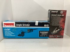Lot 305  
            Edinburgh SR24 - Delivery Only 

                
TREND POCKET HOLE JIG WITH DUAL COLUMN JIG, FACE CLAMP, HSS DRILL BIT & DEPTH SET...
