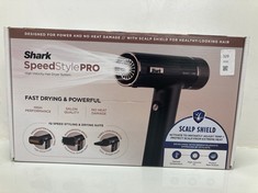 Lot 329  
            Edinburgh SR24 - Delivery Only 

                
SHARK SPEEDSTYLE PRO HAIR DRYER, HIGH PERFORMANCE HIGH-VELOCITY HAIR DRYER FOR ST...