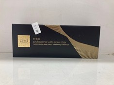 Lot 345  
            Edinburgh SR24 - Delivery Only 

                
GHD MAX WIDE PLATE HAIR STRAIGHTENER & STYLER IN BLACK - LARGER PLATES FOR FAST S...