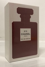 Lot 34  
            Edinburgh SR24 - Delivery Only 

                
NO.5 CHANEL PARIS 100ML EAU DE PARFUM FOR WOMAN ORIGINAL RRP £100 (SEALED): LOCAT...