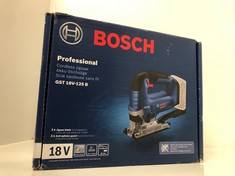 Lot 35  
            Edinburgh SR24 - Delivery Only 

                
BOSCH PROFESSIONAL 18V SYSTEM CORDLESS JIGSAW GST 18V-125 B (WITH BOW HANDLE, BEV...