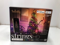 Lot 380  
            Edinburgh SR24 - Delivery Only 

                
TWINKLY STRINGS HD – 700 RBG + WARM WHITE LEDS, 38.5 METERS, GREEN WIRE, INDOOR/O...