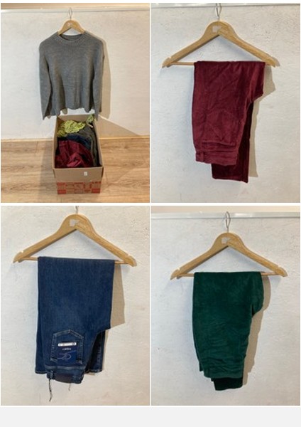 Lot 396  
            Edinburgh SR24 - Delivery Only 

                
1X BOX OF LADIES CLOTHING ITEMS TO INCLUDE TOXIK3 PARIS BLUE DENIM JEANS SIZE 10:...