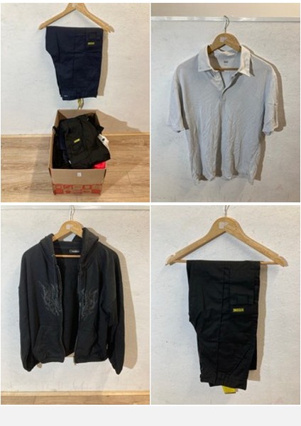 Lot 397  
            Edinburgh SR24 - Delivery Only 

                
1X BOX OF MIXED CLOTHING ITEMS TO INCLUDE SITE KING SAFETY TROUSERS SIZE 32 WAIST...