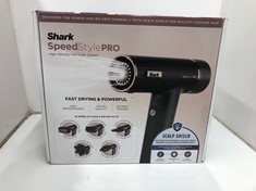 Lot 423  
            Edinburgh SR24 - Delivery Only 

                
SHARK SPEEDSTYLE PRO HAIR DRYER, HIGH PERFORMANCE HIGH-VELOCITY HAIR DRYER FOR AL...
