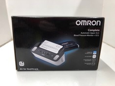 Lot 469  
            Edinburgh SR24 - Delivery Only 

                
OMRON COMPLETE UPPER ARM BLOOD PRESSURE MONITOR AND ECG FOR HYPERTENSION MONITORI...