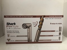 Lot 47  
            Edinburgh SR24 - Delivery Only 

                
SHARK FLEXSTYLE 5-IN-1 AIR STYLER & HAIR DRYER WITH AUTO-WRAP CURLERS, PADDLE BRU...
