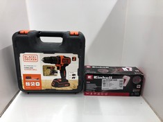 Lot 504  
            Edinburgh SR24 - Delivery Only 

                
BLACK + DECKER CORDLESS HAMMER  DRILL EINHELL TE-MG 18/1 LI 18V CORDLESS OIS OSCI...