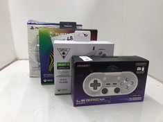 Lot 507  
            Edinburgh SR24 - Delivery Only 

                
QUANTITY OF TECH & GAMING ITEMS TO INCLUDE RETRO-BIT LEGACY16 2.4 GHZ WIRELESS CO...