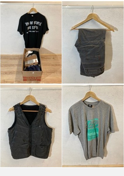 Lot 519  
            Edinburgh SR24 - Delivery Only 

                
1 X BOX OF MENS CLOTHING TO INCLUDE BLACK HEATED BODY WARMER UK M : LOCATION - H ...