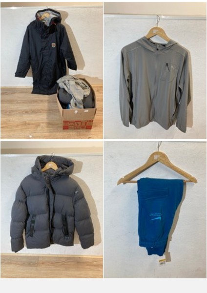 Lot 522  
            Edinburgh SR24 - Delivery Only 

                
1 X BOX OF MENS CLOTHING TO INCLUDE GREY PUMA HOODIE UK SIZE M: LOCATION - H RACK