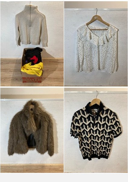 Lot 526  
            Edinburgh SR24 - Delivery Only 

                
1 X BOX OF LADIES CLOTHING TO INCLUDE LONG YELLOW DRESS UK SIZE L: LOCATION - H RACK