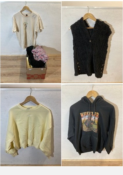 Lot 528  
            Edinburgh SR24 - Delivery Only 

                
1 X BOX OF LADIES  CLOTHING TO INCLUDE GILDAN BEIGE T SHIRT UK SIZE 8: LOCATION -...