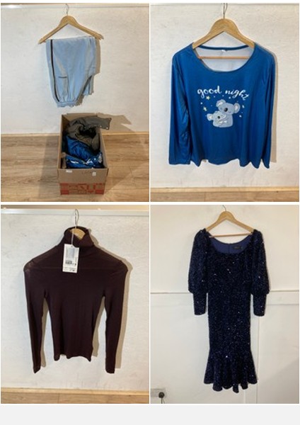 Lot 529  
            Edinburgh SR24 - Delivery Only 

                
1 X BOX OF LADIES CLOTHING TO INCLUDE COZ BURGUNDY LONG SLEEVED TOP UK SIZE XS: L...