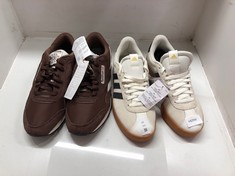 Lot 52  
            Edinburgh SR24 - Delivery Only 

                
REEBOK MEN'S CLASSIC NYLON SNEAKER, CAMPUS BROWN CAMPUS BROWN CHALK, 9 UK + ADIDA...