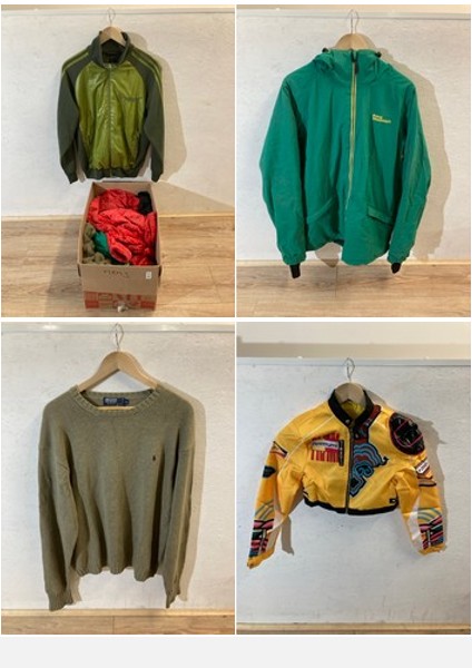 Lot 532  
            Edinburgh SR24 - Delivery Only 

                
1 X BOX OF MENS CLOTHING TO INCLUDE ADIDAS GREEN ZIPPER UK SIZE M : LOCATION - H ...