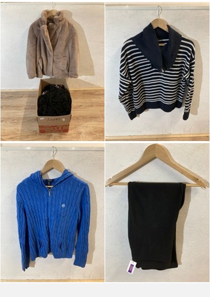 Lot 542  
            Edinburgh SR24 - Delivery Only 

                
1 X BOX OF LADIES CLOTHING TO INCLUDE BLACK TROUSERS UK SIZE 18: LOCATION - H RACK