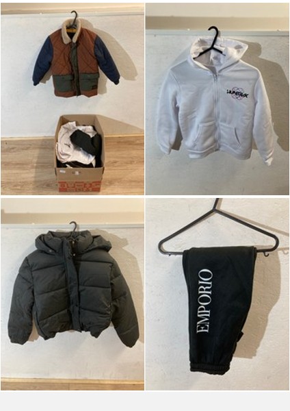 Lot 549  
            Edinburgh SR24 - Delivery Only 

                
1 X BOX OF KIDS CLOTHING TO INCLUDE NEXT BROWN JACKET AGE 4-5 YEARS : LOCATION - ...