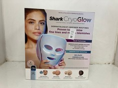 Lot 633  
            Edinburgh SR24 - Delivery Only 

                
SHARK CRYOGLOW LED FACE MASK WITH UNDER-EYE COOLING, ANTI-AGEING & BLEMISH REPAIR...