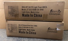Lot 666  
            Edinburgh SR24 - Delivery Only 

                
2 X SHARECONN 7.5FT PRE LIT ARTIFICIAL CHRISTMAS TREE WITH 470 WARM WHITE & MULTI...