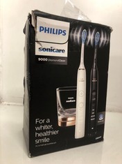 Lot 732  
            Edinburgh SR24 - Delivery Only 

                
PHILIPS SONICARE DIAMONDCLEAN 9000 ELECTRIC TOOTHBRUSH, SONIC TOOTHBRUSH WITH APP...