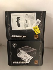 Lot 767  
            Edinburgh SR24 - Delivery Only 

                
MSI MAG A550BN POWER SUPPLY UNIT, UK PLUG - 550W, 80 PLUS BRONZE CERTIFIED, ATX P...